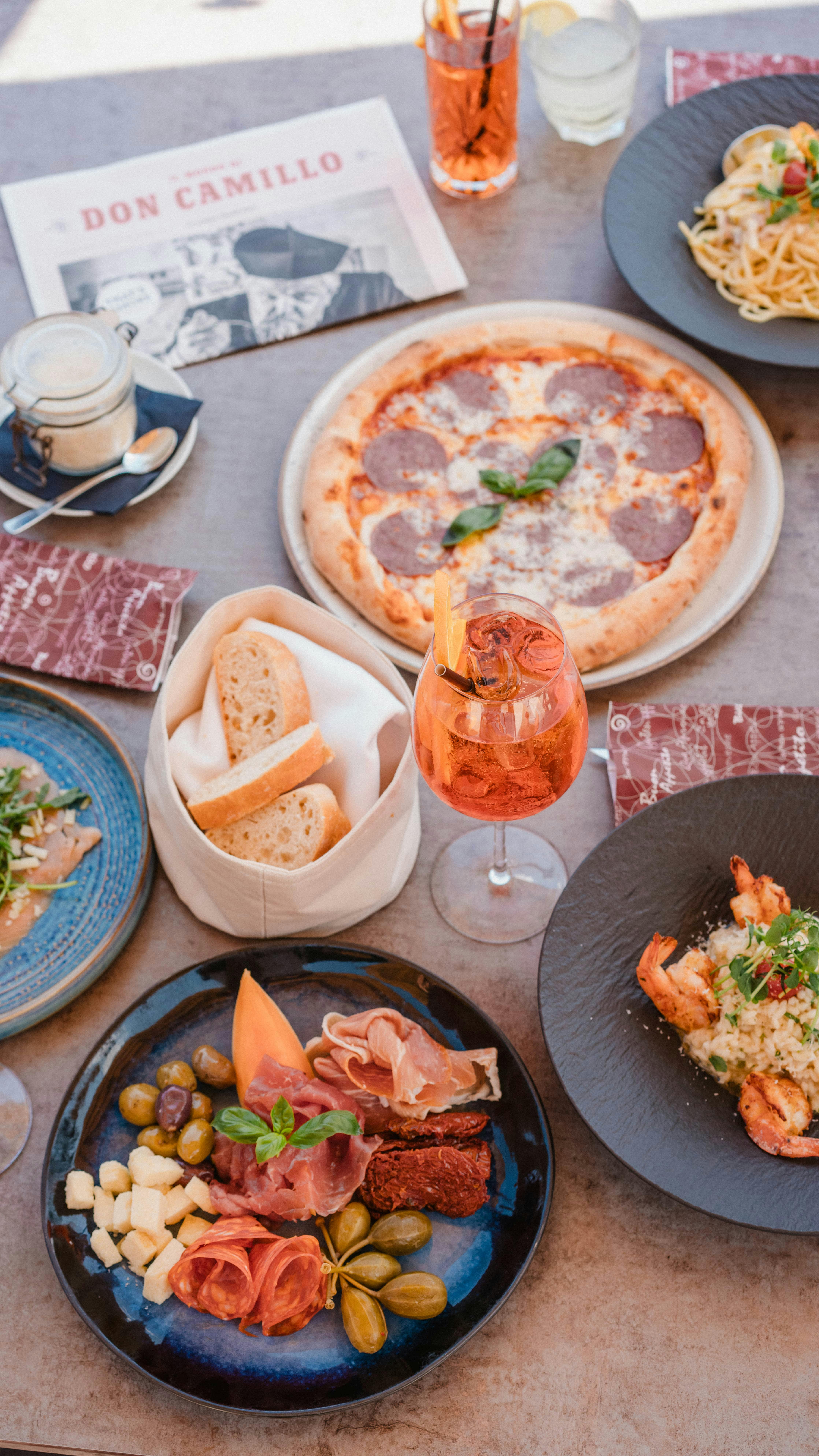 Italy on your plate – pizza, risotto, pasta and antipasti combined for pure enjoyment