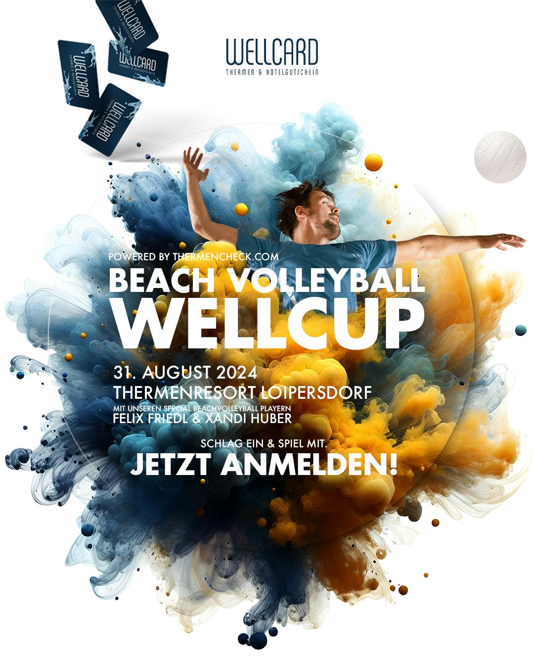 Baggern, pritschen, smashen: Am 31. August 2024 steigt der Beach Volleyball-Wellcup 2.0 im Thermenresort Loipersdorf!