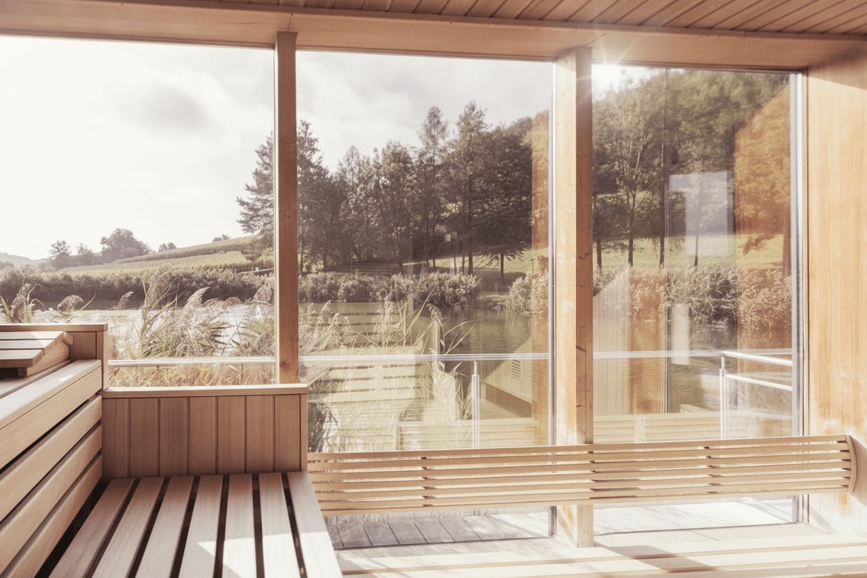 Kräutersauna von innen.